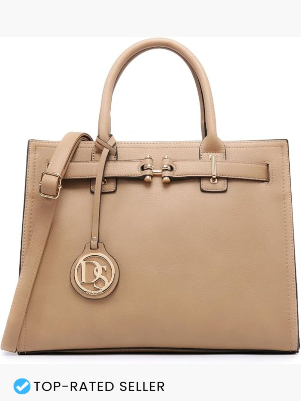 Structured Satchel Purse Work Handbag Tote Shoulder Bag Vegan Leather